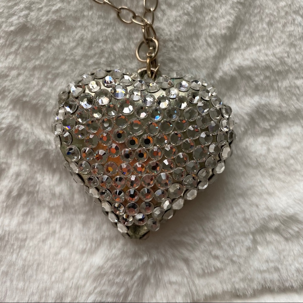 Handmade crystal heart pendant necklace